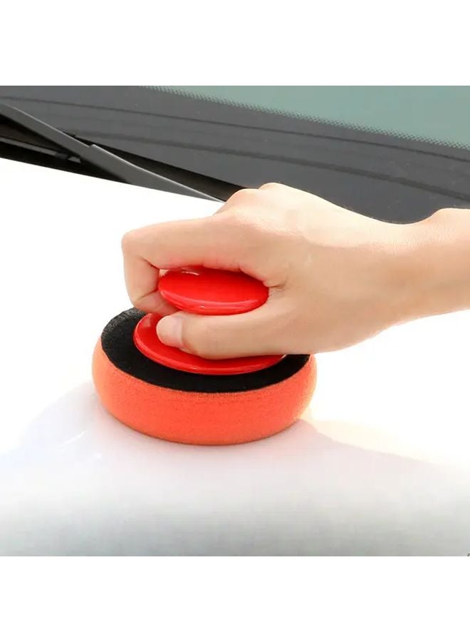 6 Piece Car Wax Sponge Set With Handle Polyurethane Pads Manual Applicator Kit - Image 3